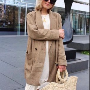 ZARA Linen Oversized Blazer